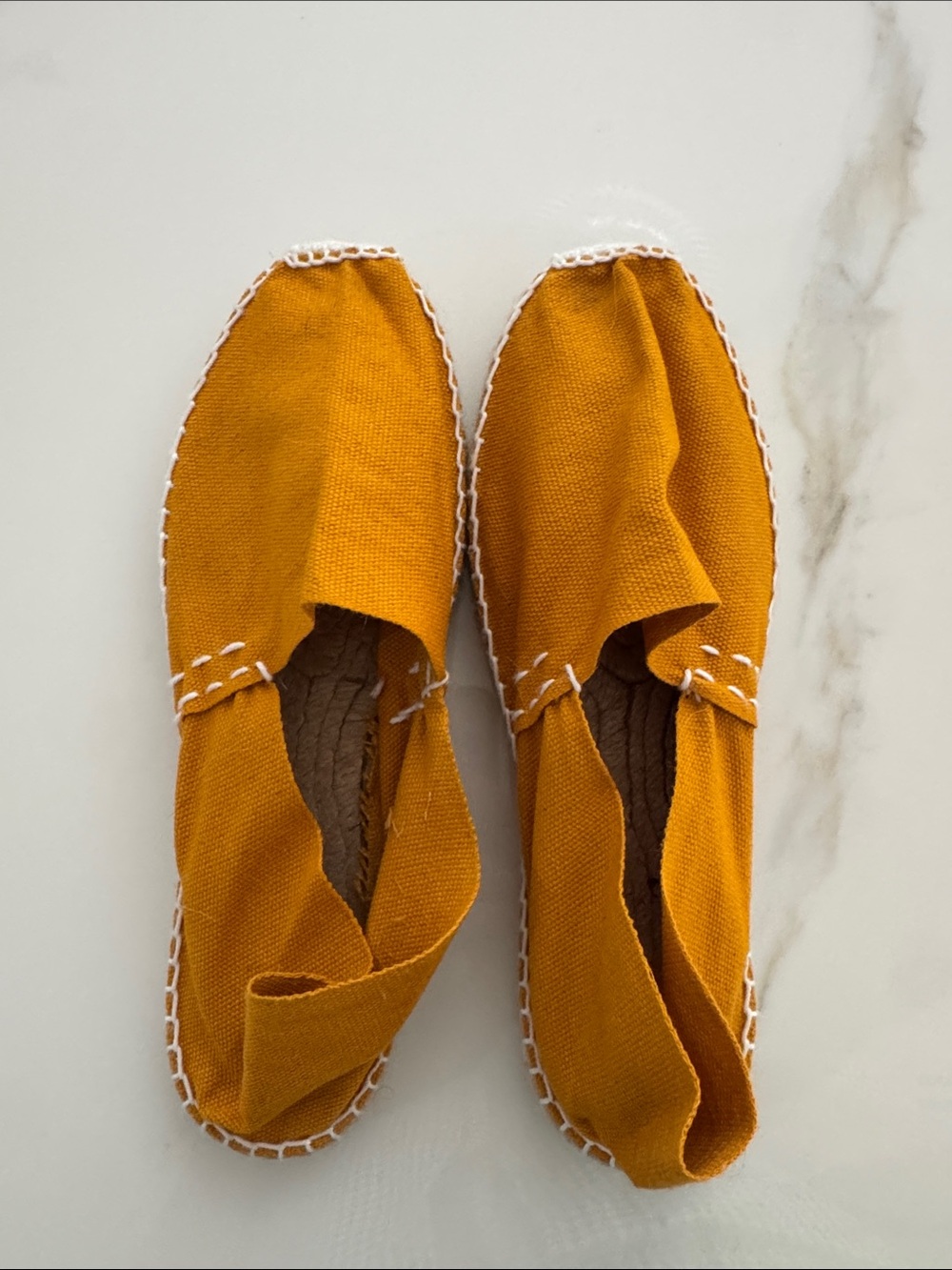 Women’s Mustard Canvas Espadrilles - Casual Slip-On